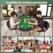 8-Player Texas Holdem Poker Table Foldable with Cup Holders and Padded Armrests